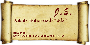 Jakab Seherezádé névjegykártya