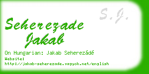 seherezade jakab business card
